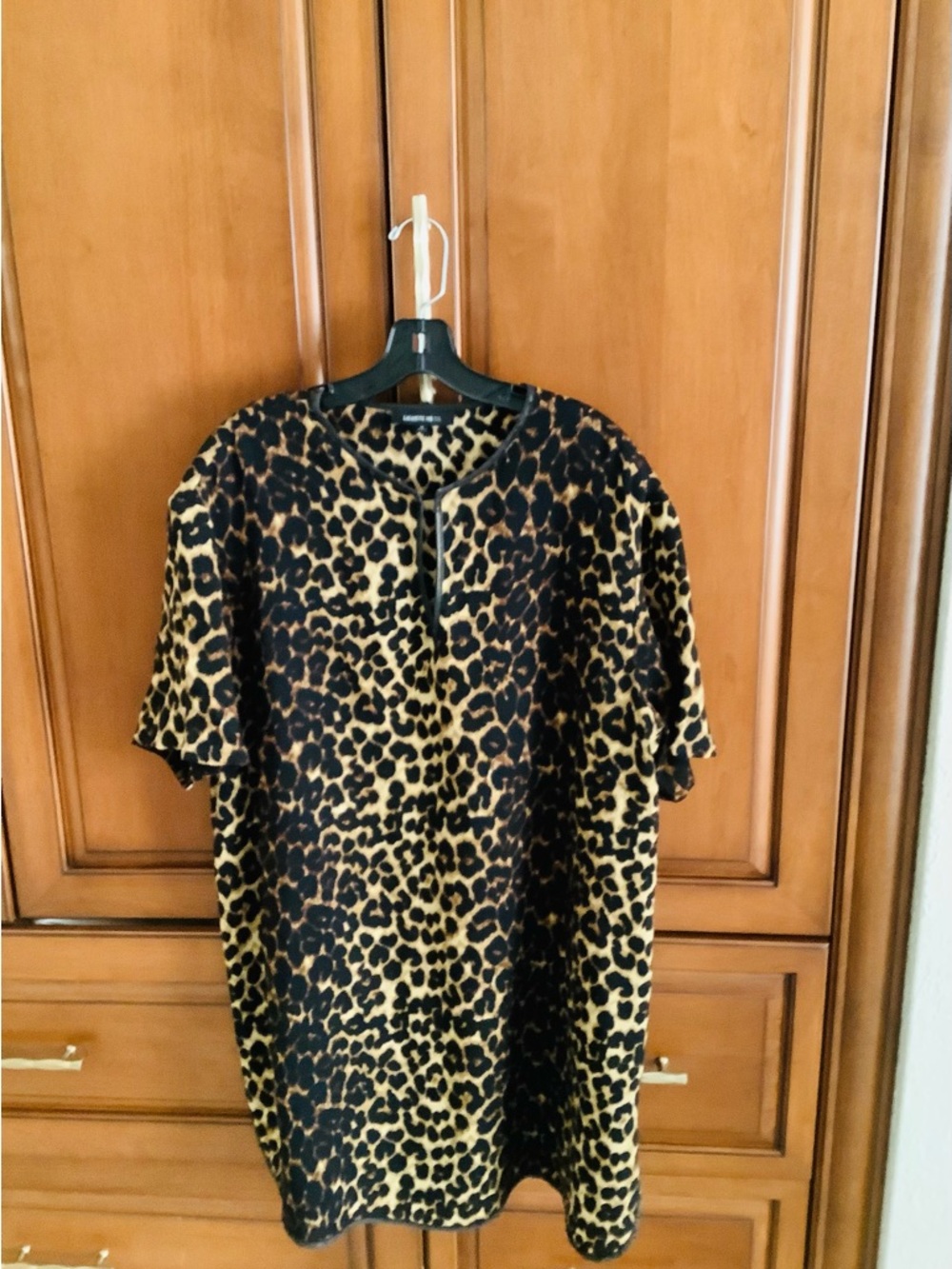 LEOPARD PRINT LAFAYETTE 148 NEW YORK SHORT MINI DRESS OR TUNIC TOP SZ 16